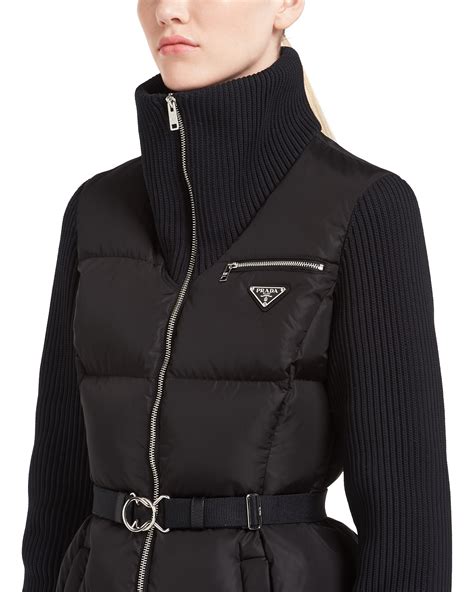 prada light nylon puffer jacket.